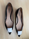 EMPORIO ARMANI LOW POINTED TOE PATENT LEATHER SHOES