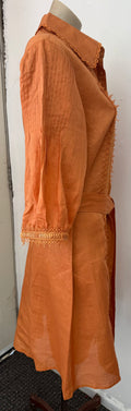 GDS by Helenam Orange Embroidered Frill Dress