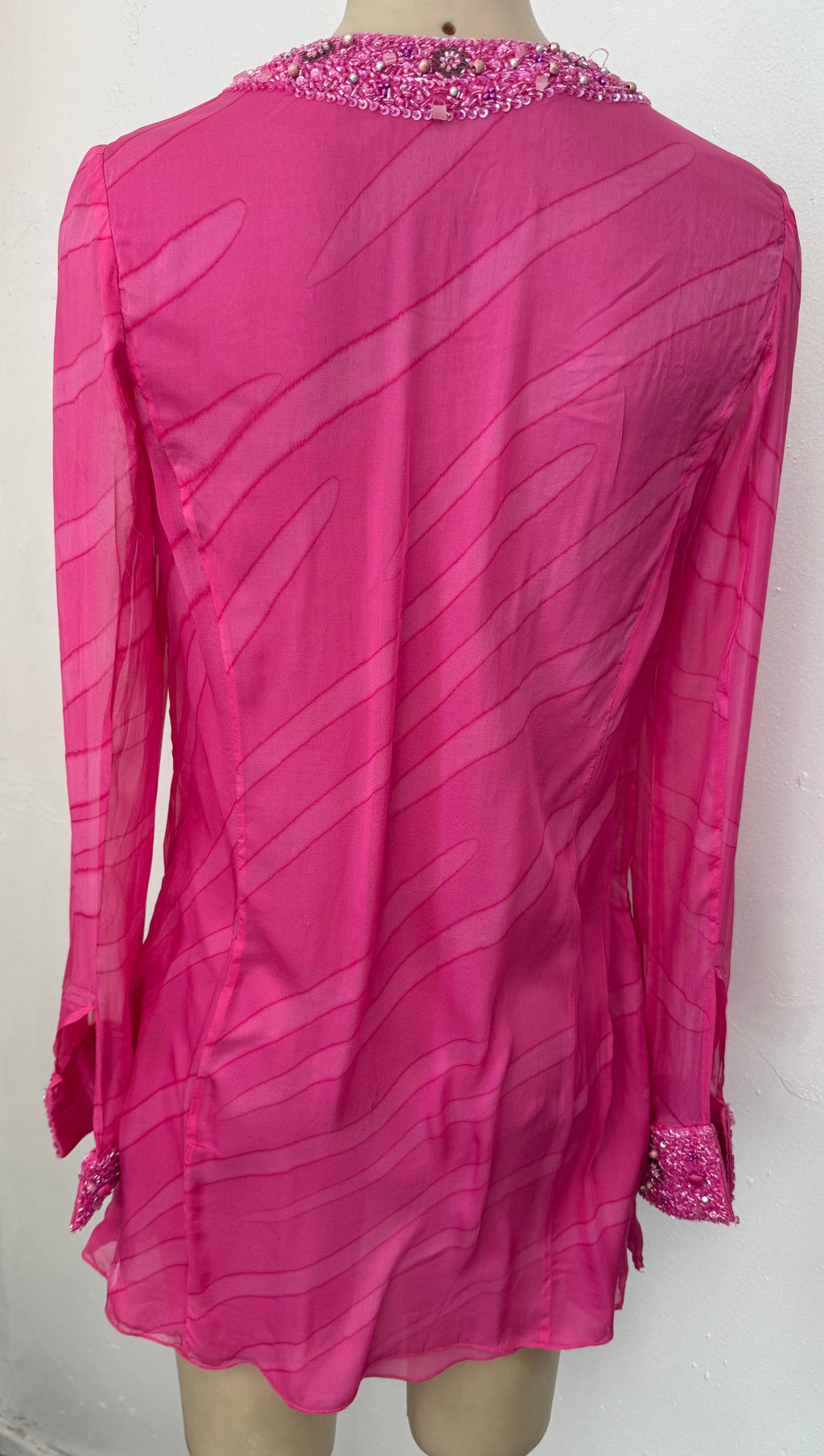 Camilla Silk Pink Rhinestone Shirt