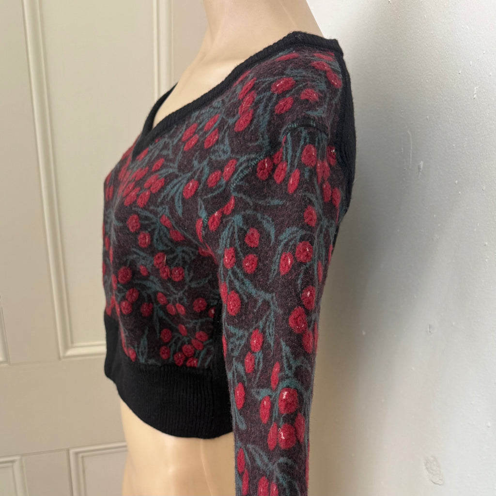 Chloé Cherry Crop Jumper — 99% Virgin Wool