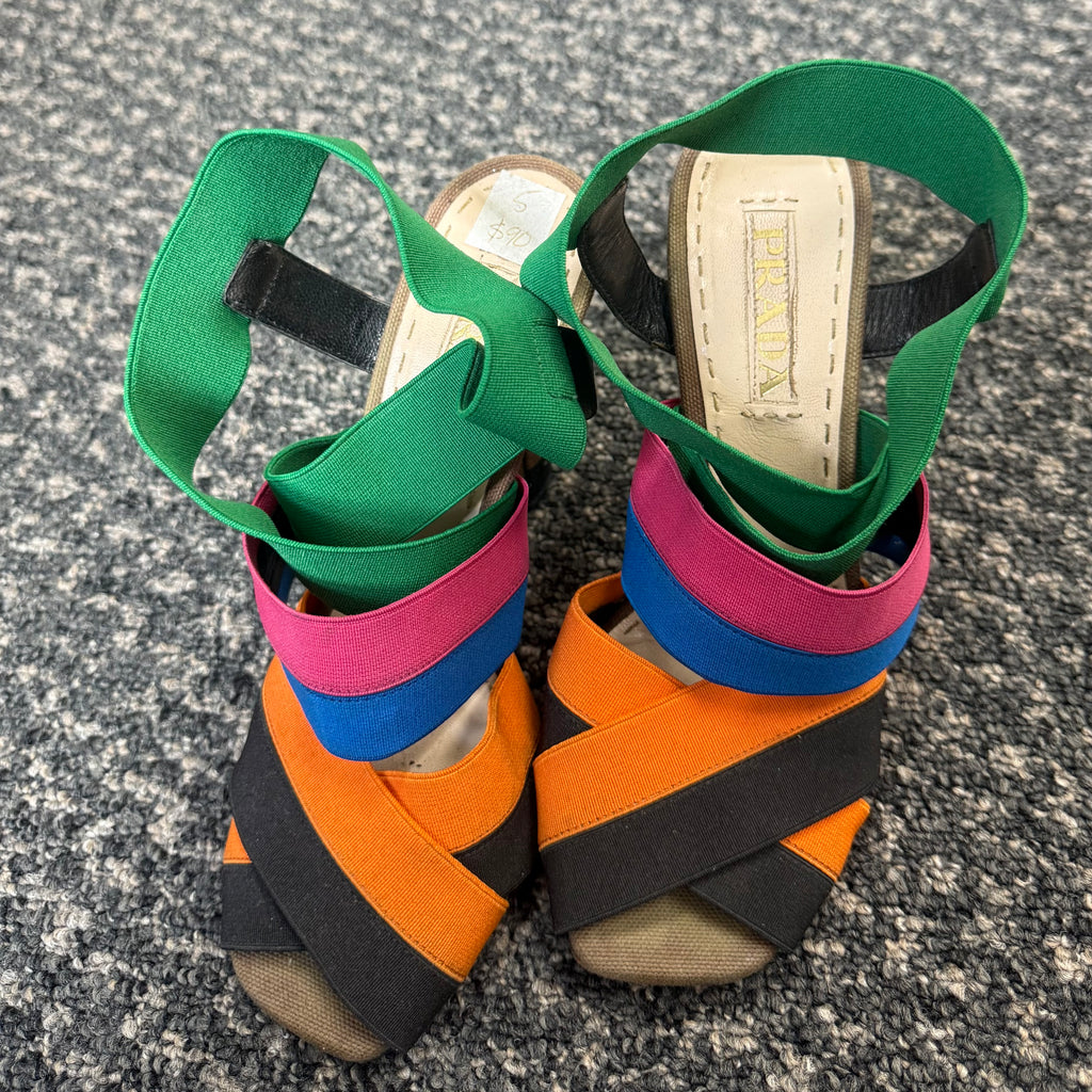 Prada Heels — Spring Racing Colours, Pre-Owned