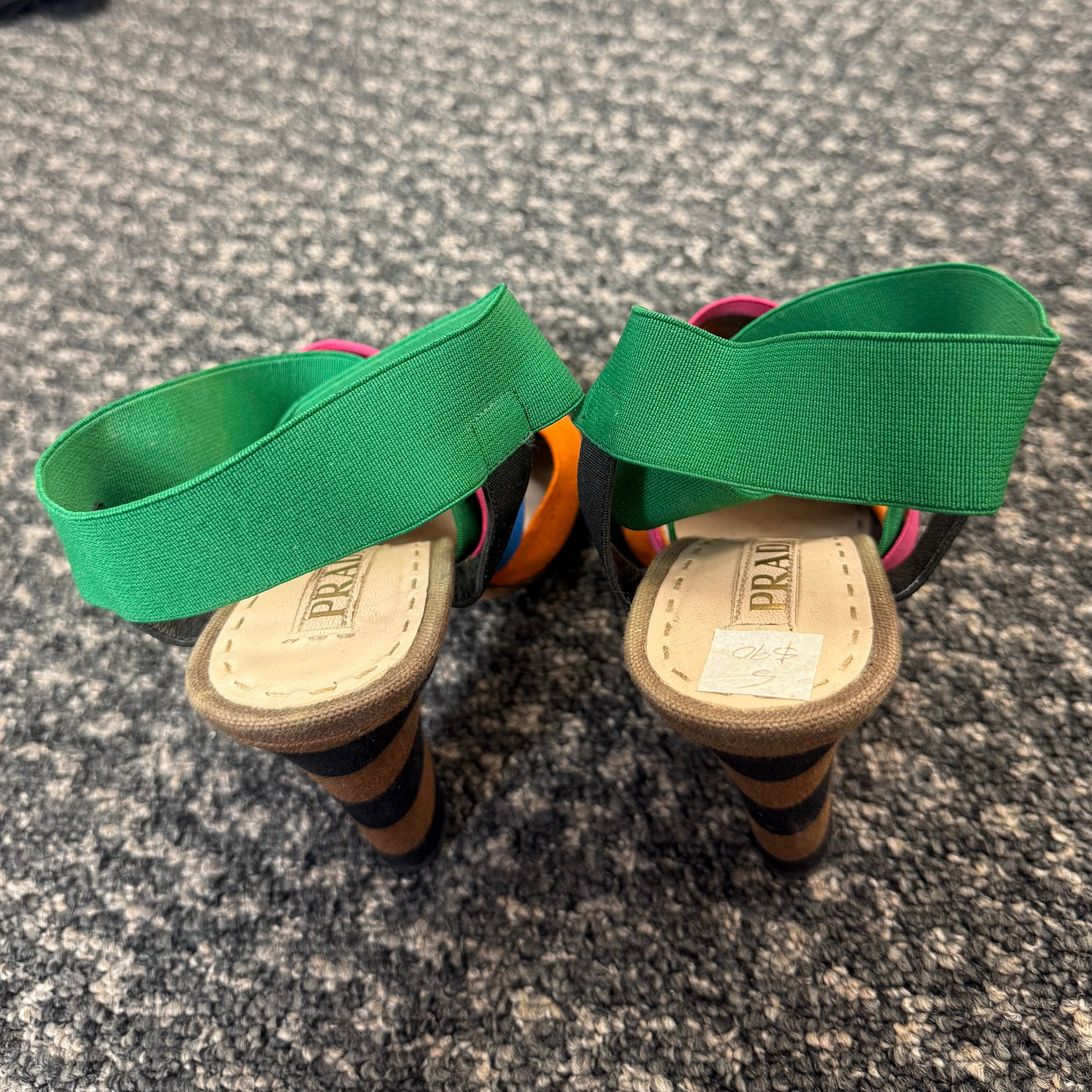 Prada Heels — Spring Racing Colours, Pre-Owned