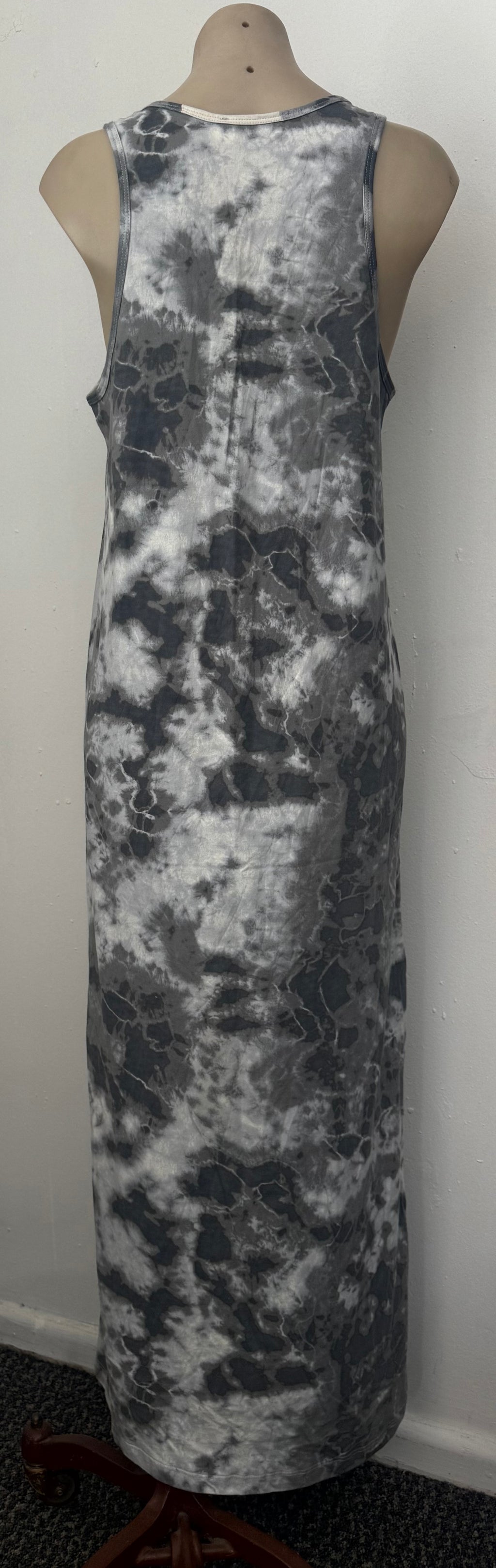 Zimmermann Grey & White Cotton Maxi Dress