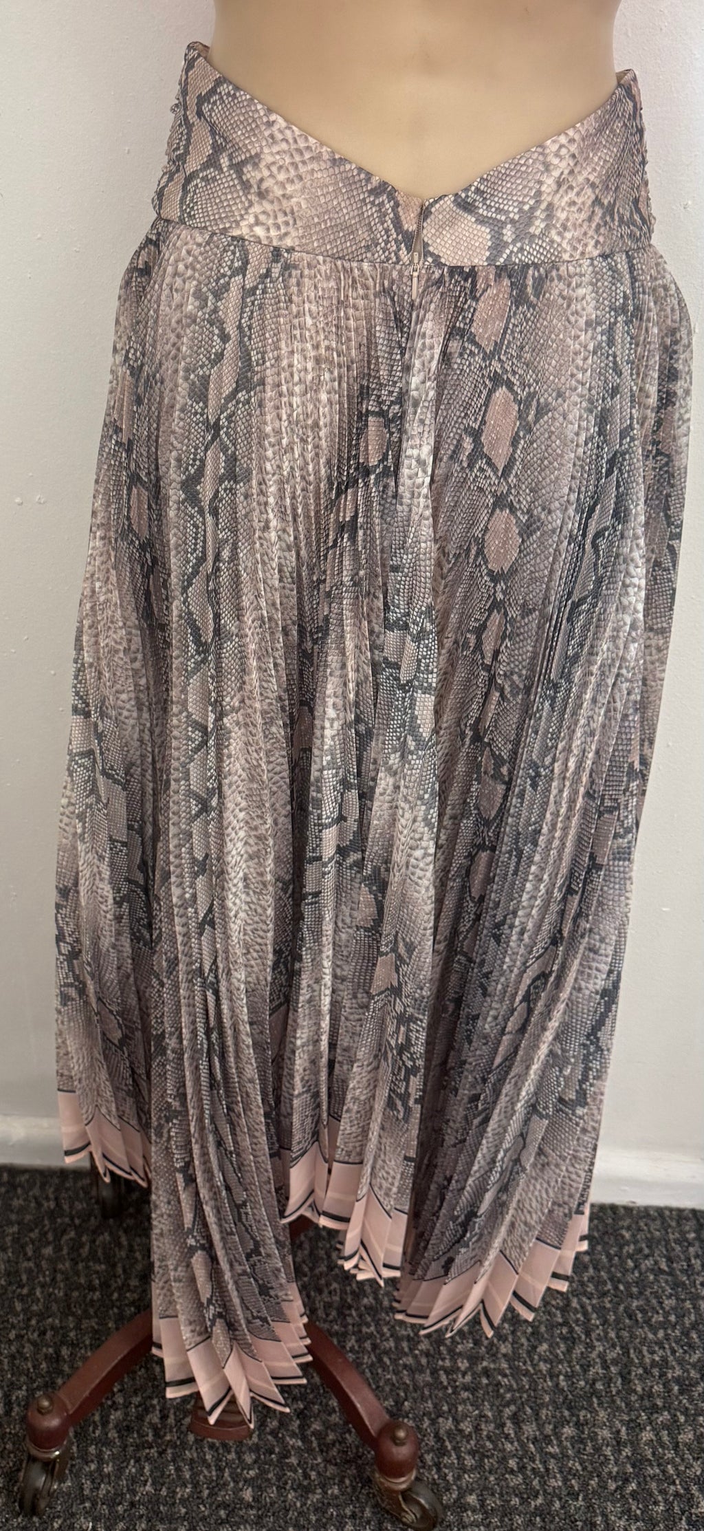 Zimmermann Pleated Animal Print Maxi Skirt