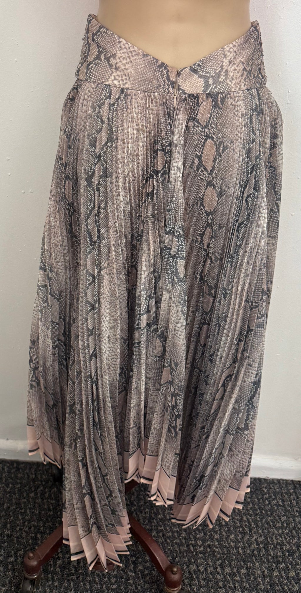 Zimmermann Pleated Animal Print Maxi Skirt