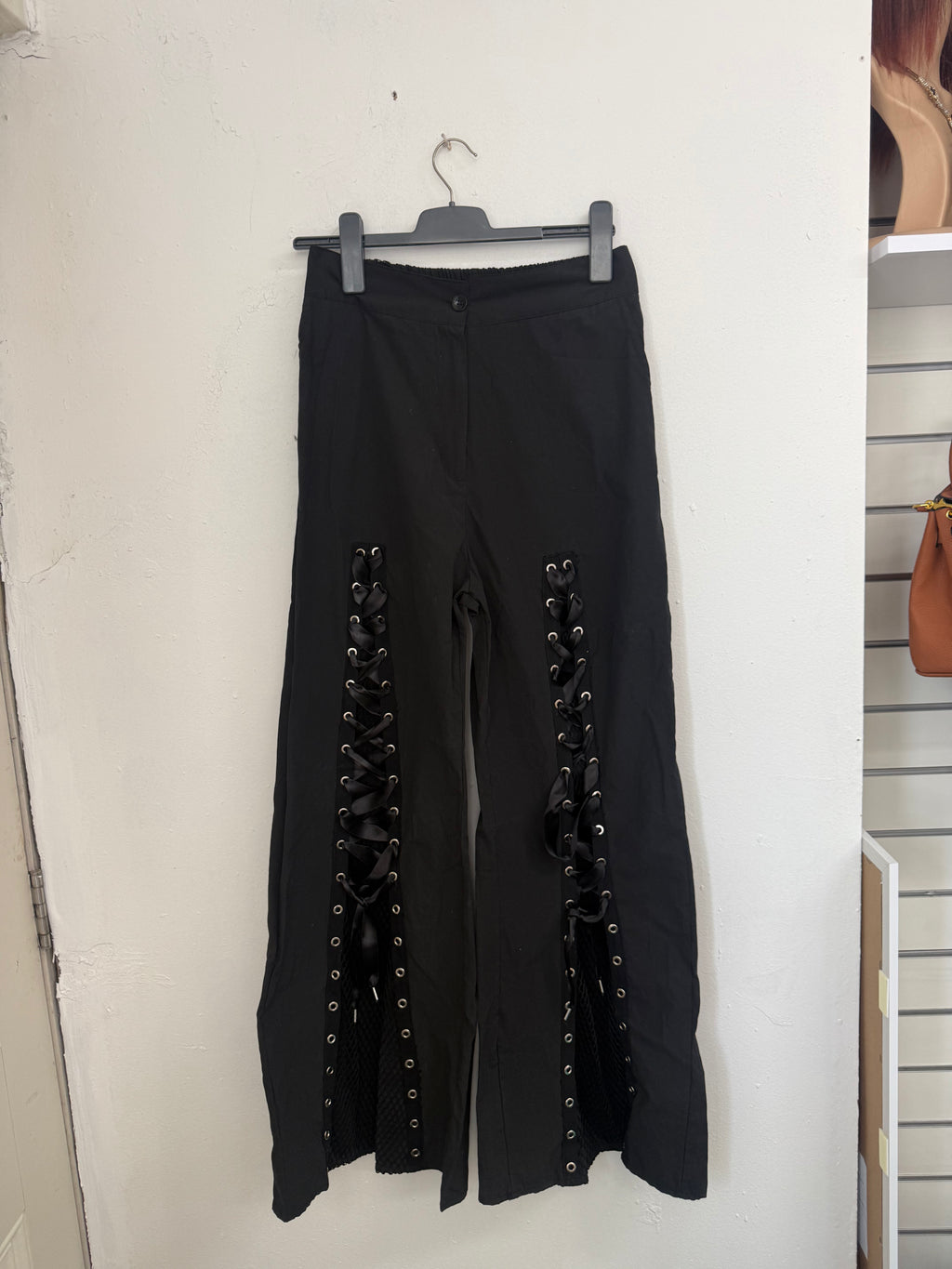BLACK H-4 Women's Black Flared Pants, Size 40
