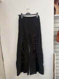 BLACK H-4 Women's Black Flared Pants, Size 40