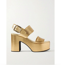 DRIES VON NOTEN GOLD HEELS SIZE 37/7